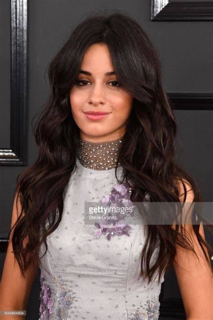  The Cuban/American singer Camila Cabello poses with her MTV Music Awards.